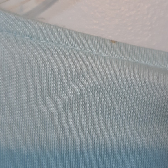 Talbots Aqua Ruffle Front Top, size PM - Picture 4 of 5